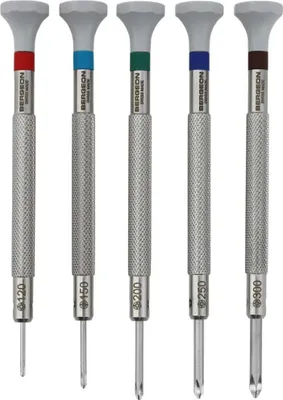 Produktbild von Bergeon 30081-C-P05 Phillips Schraubendrehersatz Set von 5