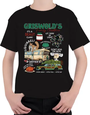 Produktbild von Griswolds Family Christmas Schöne Bescherung Zitate - Weihnachten Xmas Uni Kinder T-Shirt, Schwarz, 140
