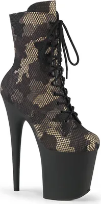 Produktbild von FLAMINGO-1020CM Damen Booties von Pleaser, Grün-Camouflage EU 40, US 10