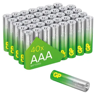 Obrázok produktu pre GP Batteries Super Alkaline 8716778921011, Batéria na jedno použitie, AAA, Alkalický, 1,5 V, 40 kusov, 10,5 mm