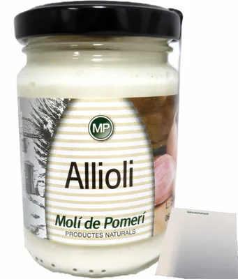 Produktbild von Molí de Pomerí Allioli Knoblauchmayonnaise (140g Glas) + usy Block