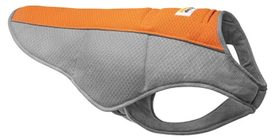 Kühlweste für Hunde, verstellbar, reflektierend, Orange/Grau, M