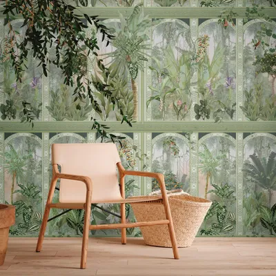 Obrázek produktu pro Profhome 393151-GU Netkaná tapeta jungle matná zeleno-hnědá bílá 1,59 m x 2,8 m