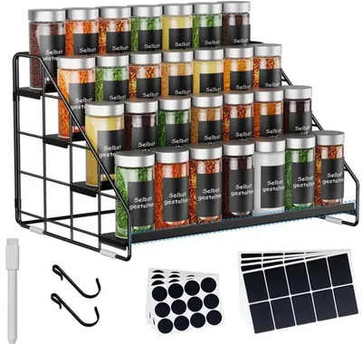 Produktbild von Unyqoos Verstellbares Kräuterregal mit 4 Ebenen für Küche und Badezimmer, höhenverstellbar und platzsparend