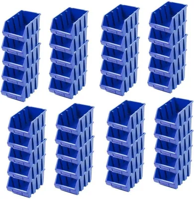 Produktbild von SuperSparSet 40x Sichtlagerbox 3 | HxBxT 12,6x17x24cm | Polypropylen | Blau