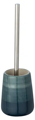 Zdjęcie produktu dla Zestaw WC WENKO Uchwyt na szczotkę toaletową POTTERY Petrol Kieliszki do toalety Goście w łazience