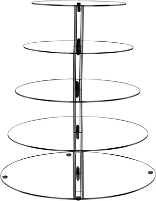 Imagen del producto de Soporte para cupcakes de acrílico, de 5 niveles, con un diámetro de 15-30 cm, para la cocina