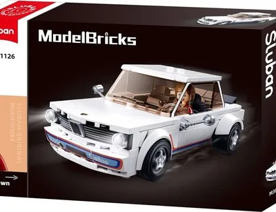 Produktbild von Sluban M38-B1126 - Model Bricks - Auto klassisch weiß