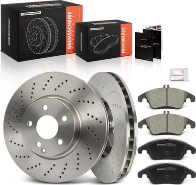 Immagine prodotto di Frankberg 2x dischi freno 4x pastiglie freno asse anteriore per Mercedes-Benz Classe C W204 C204 S204
