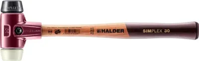 Produktbild von HALDER SIMPLEX Schonhammer Ø 30 mm Gummi / Nylon mit Tempergussgehäuse