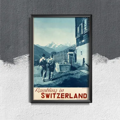 Produktbild von Poster - Canvas - Leinwand - 42 cm x 59,4 cm - Rambing in der Schweiz
