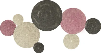 Produktbild von Wanddekor-SetimDisk-Design,8Metallscheiben,vielseitigeinsetzbar,Mehrfarbig