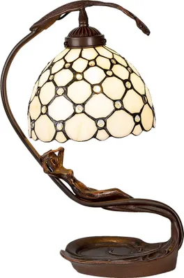 Produktbild von Clayre & Eef Tiffany Tischlampe 28x20x41 cm Beige Glas