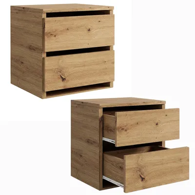Produktbild von BEAUTYSOFA | Schubkasteneinsatz SMART II 40 cm Eiche Artisan – Kleiderschrank Einsatz mit 2 Schubladen, Organizer & zusätzlicher Stauraum