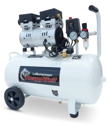 Imagen del producto de Compresor de aire silencioso - Motor de 750 W - Depósito de 50 litros - Sin aceite