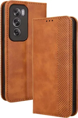 Produktbild von OPPO Reno12 Pro Hülle - Coverup Vintage Style Klapphülle - Braun