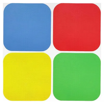 Produktbild von 4 Stück Gummi Glasöffner Greifer Pad Quadrat Bunte Gummi Dosenöffner Matte Wärmedämmung Rutschfeste Topfmatte Haushalt Multifunktionaler Untersetzer