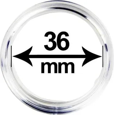 Obrázek produktu pro Kapsle (pouzdro) na mince, vnitřní průměr 36 mm