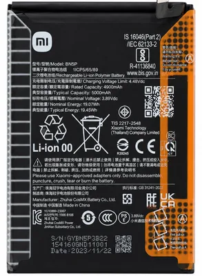 Obrázok produktu pre Xiaomi, náhradná batéria pre Redmi Note 13 5G / 4G, 5000 mAh, čierna