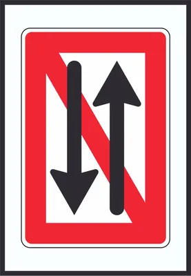 Produktbild von Begegnen und überholen verboten Symbol A3 (297x420mm)