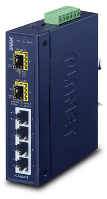 Obrázek produktu pro PLANET IGS-620TF, Nespravované, Gigabit Ethernet (10/100/1000), Plně duplexní režim, Montovatelné na zeď
