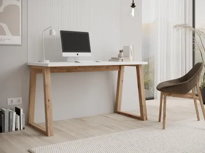 Obrázek produktu pro Psací stůl EABRIS - bílý / dub artisan