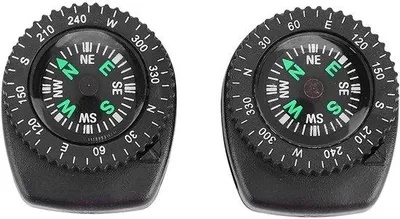 Image de 2 boussoles de navigation avec bracelet portable, idéales pour le camping, les excursions en bateau, la randonnée et les activités de plein air. Montre-bracelet