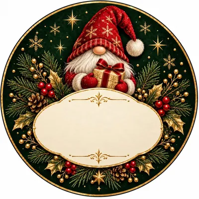 Produktbild von 24x Etiketten "Wichtel" Weihnachten Geschenk GROß hohe Klebekraft 5cm Aufkleber