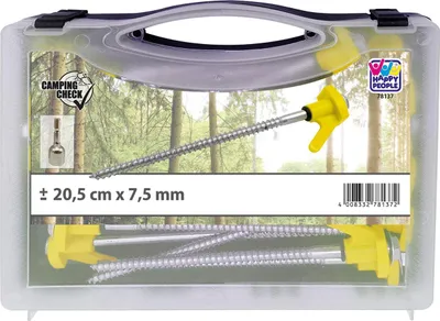 Produktbild von Happy People Campingbox mit Schraubnägeln schwarz