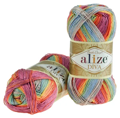 100g Strickgarn ALIZE DIVA BATIK Farbverlauf Häkelgarn Wolle Stricken Häkeln