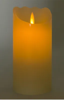 Produktbild von LED-Wachskerze tanzende Flamme 17,5x8cm mit Timer Stumpe Dekokerze Adventskerze