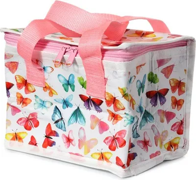 Produktbild von Chladící taška BUTTERFLIES, bílá