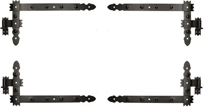 Immagine prodotto di KOTARBAU® Cerniera ad angolo 800 x 300 mm con morsetto 2 coppie Cerniera per persiana Cerniera ad angolo Cerniera per porta Cerniera per porta Cerniera per finestra verniciata a polvere nera Ferramenta per edilizia
