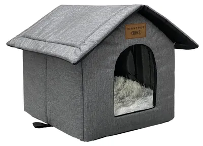 Image de Abri d'extérieur étanche pour chats, avec coussin moelleux, dimensions : 40 x 35 x 40 cm