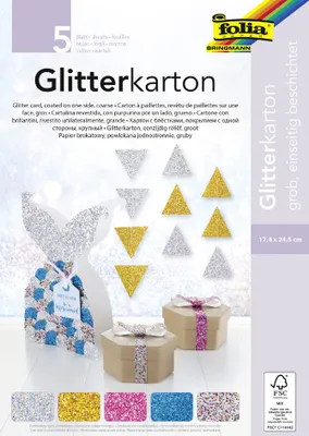 Productafbeelding van folia 86139 folia Glitterkarton "GROB", 174 x 245 mm, 300 g/qm