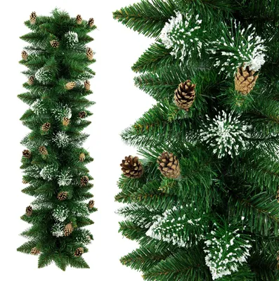 Obrázek produktu pro Girlanda s šiškami/sněhovými vločkami, délka 100 cm