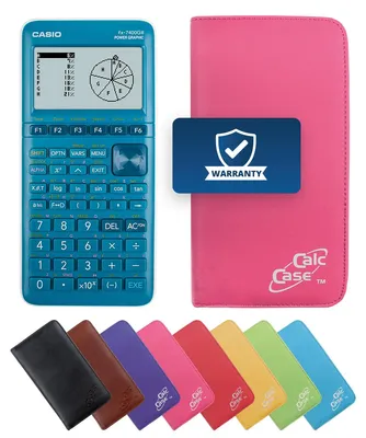 Produktbild von Casio FX-7400 G III Grafikrechner und Schutztasche pink