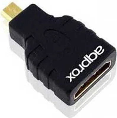 Image de Approx Micro Hdmi Vers Hdmi Adaptateur Noir Noir One Size