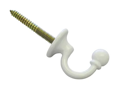 Obrázek produktu pro Gardinia dekorativní háček barokní bílý 3 cm