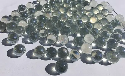 Produktbild von Glasmarbles 500 g, 16 mm, dekorativ zum Basteln, klar für Feier und Garten