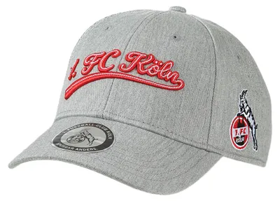Produktbild von 1. FC Köln Kappe Kastanienweg Grau mit gebogenem Schirm und großem Frontschriftzug