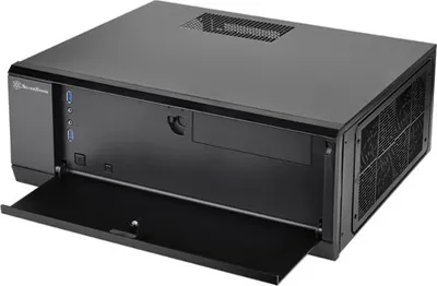 Zdjęcie produktu dla Silverstone GD10, HTPC, PC, Czarny, ATX, micro ATX, SSI CEB, Aluminium, Plastik, Stal, Boczne