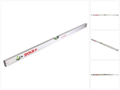 Produktbild von SOLA AV 100 Aluminium Rohrprofil Wasserwaage 100 cm zwei Libellen Rutsch Stopper horizontales und vertikales Messen