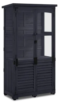Productafbeelding van Tuinkast hout - Gereedschapsschuur - 87 x 46 x 160 cm - Antraciet