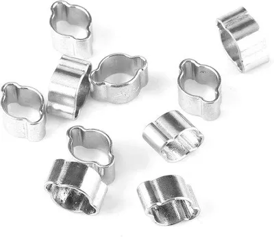 Obrázek produktu pro Hadicové svorky, 10 ks, nerezová ocel, nastavitelné, pro dvojitý kabel (5–7 mm)