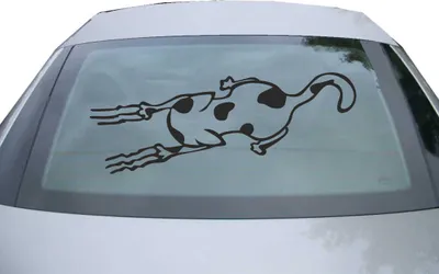Produktbild von Indigos UG - Aufkleber Heckscheibe & Motorklappe DE2445 - schwarz - 600x228 mm - Katze - Auto Scheiben Fenster Heckklappe Tuning Racing JDM - Die cut