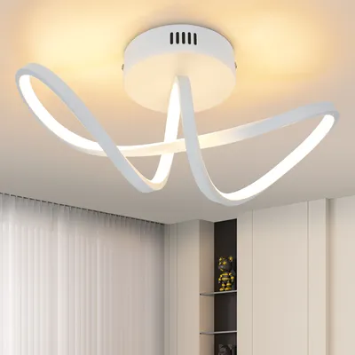 Obrázek produktu pro ZMH stropní světlo ložnice stropní lampa obývací pokoj moderní bílá 12W design 3000K teplá bílá kuchyňská lampa interiérové stropní osvětlení LED