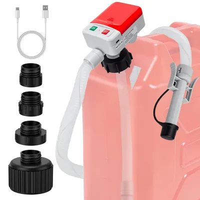 Produktbild von Kraftstoffpumpe mit automatischer Abschaltautomatik, elektrische Transferpumpe mit 1,8 m Schlauch für Benzin, Diesel und Kerosin (12 l/min)