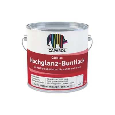 Produktbild von Caparol Capalac Hochglanz Lack Buntlack weiss 375ml