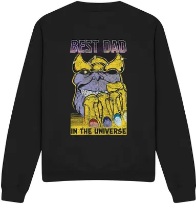 Immagine prodotto di Avengers - Felpa "Best Dad" per uomo/donna Unisex TV4075 (M) (Nero)